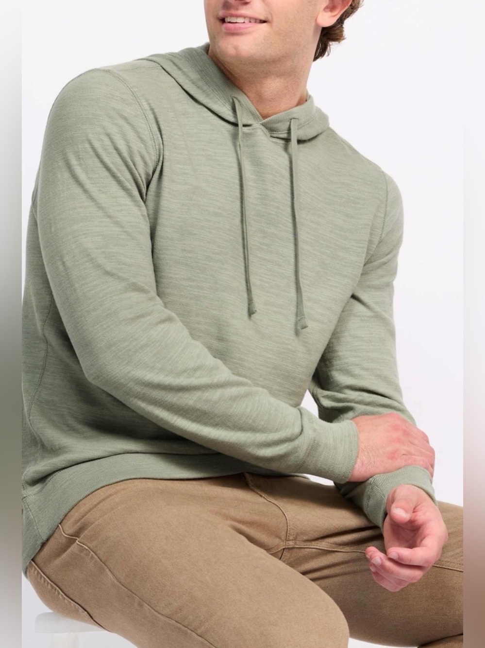 Faherty Sunwashed Organic Cotton Green Hoodie Size Large